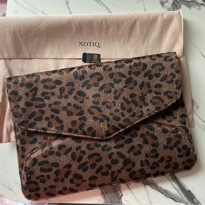 NOTIQ | Leopard | 13-inch Laptop Case Tech Clutch or Document Folder